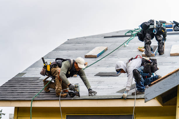 Professional Emergency Roof Repair technician working in Cloverdale, OH